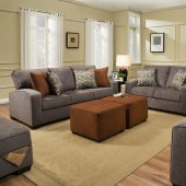 7077 Sofa & Loveseat Set in Endurance Shadow - Simmons w/Options