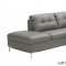 Leonardo Sectional Sofa in Grey Leather by J&M w/Storage