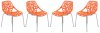 Asbury Set of 4 Dining Chairs AC16OR in Orange by LeisureMod