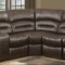 U98780 Motion Sectional Sofa in Brown PU by Global