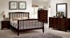 Riggins CM7070 5Pc Bedroom Set in Brown Cherry w/Options