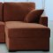 Cocoa or Graphite Fiber Fabric Upholstery Sectional Sofa