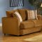 Bella Cognac Fabric Sofa & Loveseat Set w/Hula Hoop Pillows