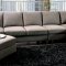 Traci Sectional Sofa CM6600 in Light Gray Linen-Like Fabric