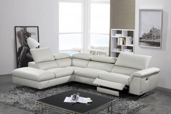 Maine Power Motion Sectional Sofa Light Grey Eco-Leather by VIG [VGSS-Maine 9104 Light Grey]