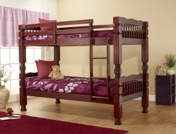 5001 Twin Over Twin Bunk Bed in Cherry [EGKB-5001]