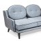 Azure Chenille Fabric Modern Draper Sofa & Loveseat w/Options