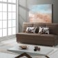 Romano Sofa Bed in Brown Fabric by Casamode