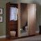 Two-Tone Wenge & Beige Contemporary Platform Bedroom Set