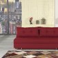 Flex Motion Sofa Bed in Red Fabric w/Storage by Casamode