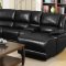 8300 Reclining Sectional Sofa in Black Bonded Leather w/Options