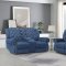 Grace Power Motion Sofa in Dark Blue by Global w/Options