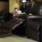 Three Brown Leatherette Home Theater Recliners W/Cup Holders