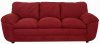 Burgundy Fabric Contemporary Sofa & Loveseat Set w/Options