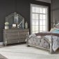 Diana Bedroom in Silver Velvet Fabric by Global w/Options