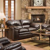 8051 Sofa in Brown Faux Leather w/Options