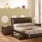 5 Piece Wenge Finish Contemporary Bedroom Set with Storage Bed