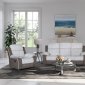 U5050 Motion Sofa & Loveseat Set in Light & Dark Gray by Global