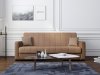 Gulf Sofa Bed & Loveseat Set in Brown Fabric