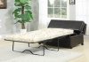 Espresso Vinyl Modern Ottoman w/Twin Size Sleeper