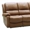 Xan Power Motion Sofa & Loveseat Set Leather Italia in Peanut