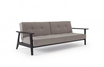 Dublexo Frej Sofa Bed in Gray 521 by Innovation w/Options [INSB-Dublexo-Frej-Black Arms-521]