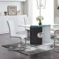 D219DT-GR Dining Set 5Pc by Global w/D915DC-WHT Chairs