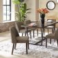 Leland 7Pc Dining Room Set 5735 in Warm Brown by Homelegance