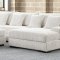 Bella Sectional Sofa in Beige Corduroy Fabric w/Optional Ottoman