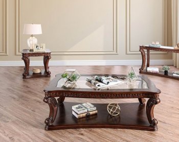 Walworth Coffee & 2 End Tables Set CM4428 in Dark Oak w/Options [FACT-CM4428-Walworth]