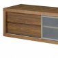 Walnut or Dark Walnut Finish Modern Media Unit w/Glass Door