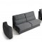 Ray Sectional Sofa in Grey Fabric by ESF w/Sleeper