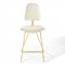 Ponder Bar Stool Set of 2 in Ivory Velvet by Modway