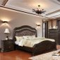 Calliope Bedroom CM7752 w/Fabric Headboard in Espresso w/Options