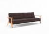 Splitback Sofa Bed in Brown w/Frej Arms by Innovation w/Options