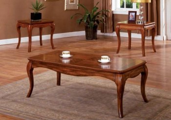 CM4438 Palm Coast Coffee Table & 2 End Tables 3Pc Set in Oak [FACT-CM4438-3PK Palm]