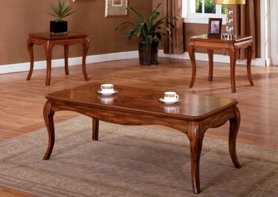 CM4438 Palm Coast Coffee Table & 2 End Tables 3Pc Set in Oak