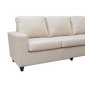 Cream Bonded Leather Modern Elegant Sectional Sofa