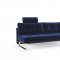 Supremax Vintage Sofa Bed in Blue w/Chrome Legs by Innovation