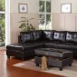 G905B Sectional Sofa w/Ottoman Cappuccino Leatherette by Glory