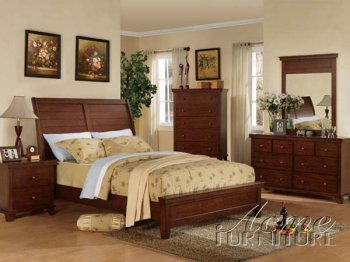 Acme Walnut Finish Urbana Transitional Bedroom w/Optional Items [AMBS-1020 Urbana]