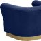 Bellini Sofa 669 in Navy Velvet Fabric by Meridian w/Options