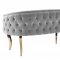 Adina Loveseat TOV-S116 in Grey Velvet Fabric by TOV Furniture