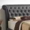 G2525 Upholstered Bed in Dark Brown Leatherette by Glory