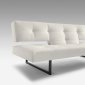 White or Black Leatherette Modern Sofa Bed Convertible