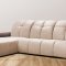 Bullet Plus Sectional in Ivory & Brown Fabric by ESF w/Bed