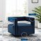 Booth Swivel Accent Chair in Midnight Blue Velvet by Modway