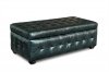 Black Crocodile Pattern Vinyl Lift Top Tufted Storage Trunk