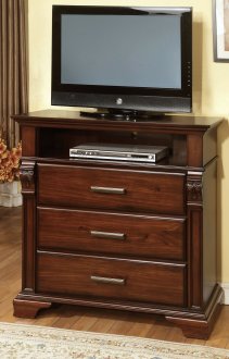 CM7366 Darius TV Stand in Antique Style Walnut