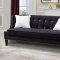 Imani Sofa & Loveseat Set in Black Velvet Fabric w/Options